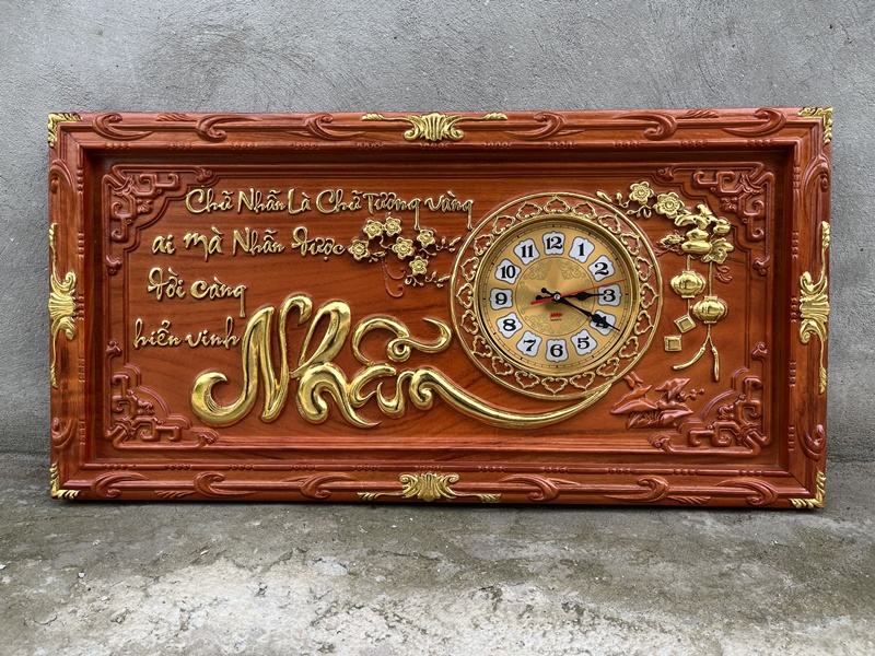 Đồng hồ treo tường decor Gấu Trúc - Quà mừng tân gia, quà cưới ý nghĩa